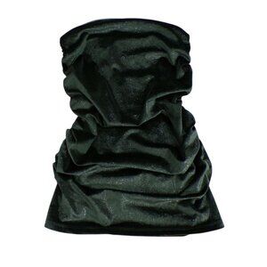 Susana Monaco Green Metallic Ruched Tube Top Womens Size L, NWT.
